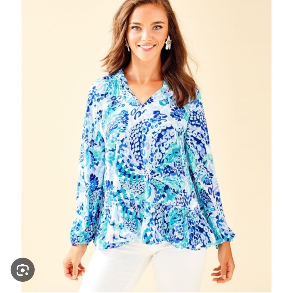 Lilly Pulitzer Savanna Top - Wave After Wave